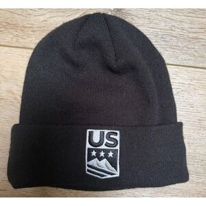 New‎ Era US Ski Team Beanie Black Knit Winter Hat One Size Adults